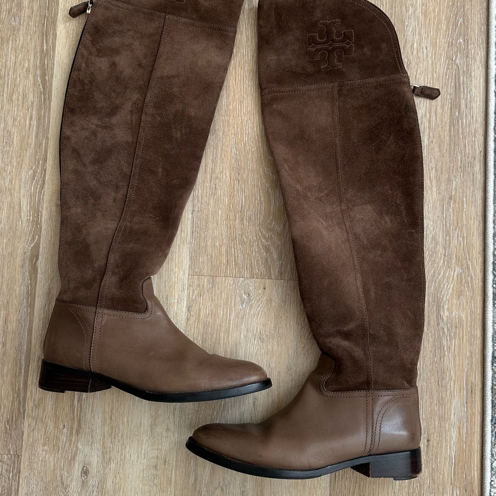 Tory Burch Brown Over-the-Knee Boots